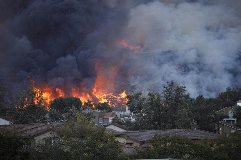 Kebakaran hutan terbaru California Selatan mengamuk dengan sedikit kemajuan yang dilaporkan